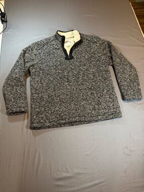 Orvis Men's Sherpa-Lined Half-Zip Sweater - Gray Size L